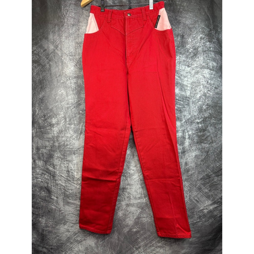 Rocky Mountain Clothing Co Western Jeans Womens 27 Red Pink High Waist Vintage